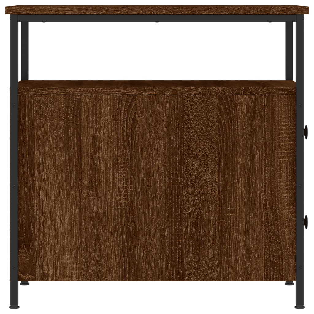 Tables de chevet 2pcs chêne marron 30x60x60cm bois d'ingénierie - XIOS
