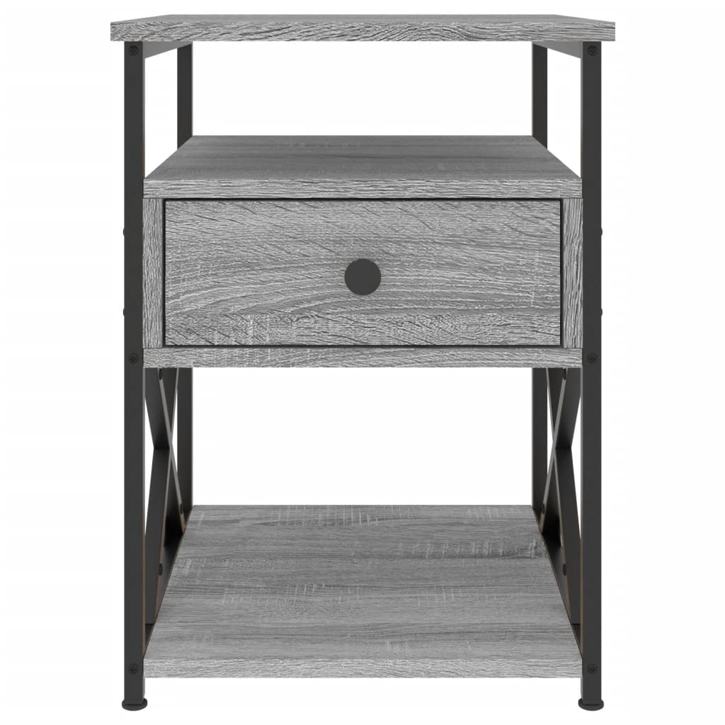 Table de chevet sonoma gris 40x42x55 cm bois d'ingénierie - XIOS