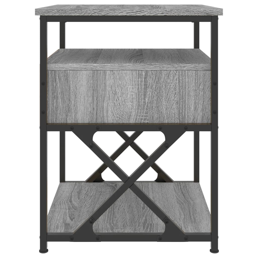 Table de chevet sonoma gris 40x42x55 cm bois d'ingénierie - XIOS