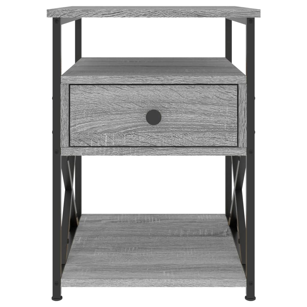 Tables de chevet 2 pcs sonoma gris 40x42x55cm bois d'ingénierie - XIOS