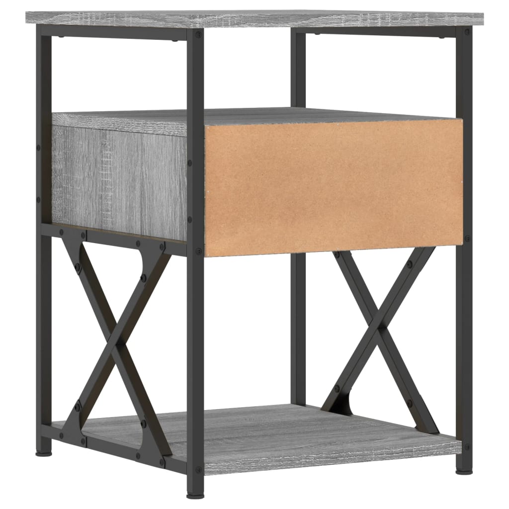 Tables de chevet 2 pcs sonoma gris 40x42x55cm bois d'ingénierie - XIOS