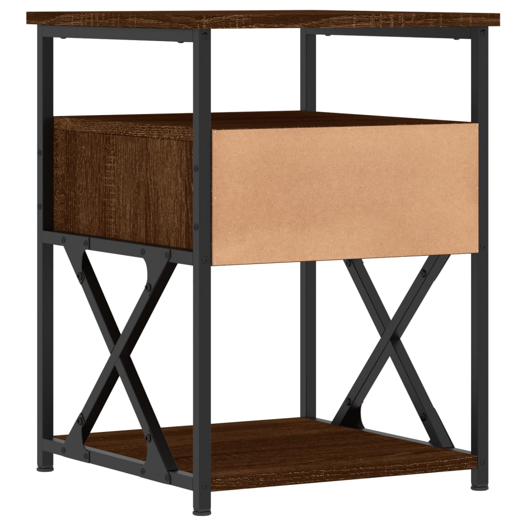Tables de chevet 2pcs chêne marron 40x42x55cm bois d'ingénierie - XIOS
