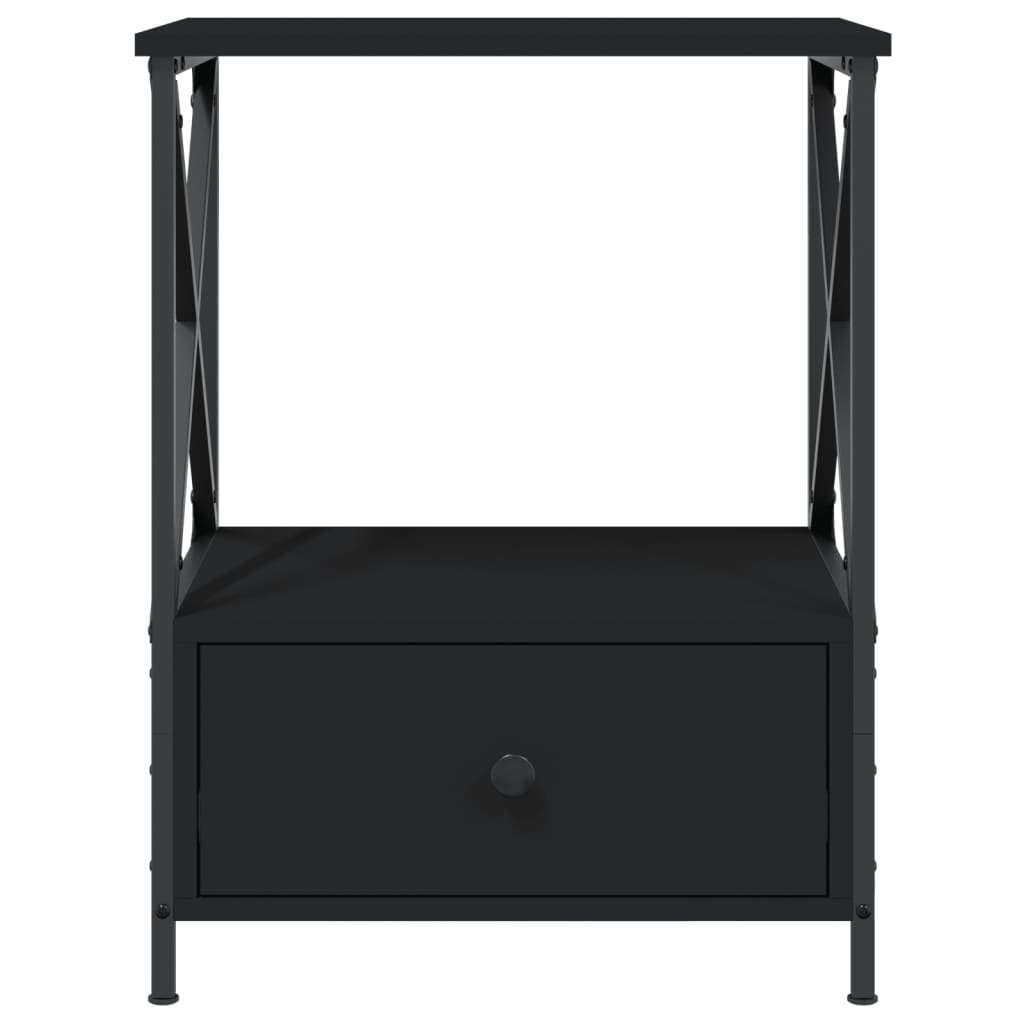 Tables de chevet 2 pcs noir 50x41x65 cm bois d’ingénierie - XIOS