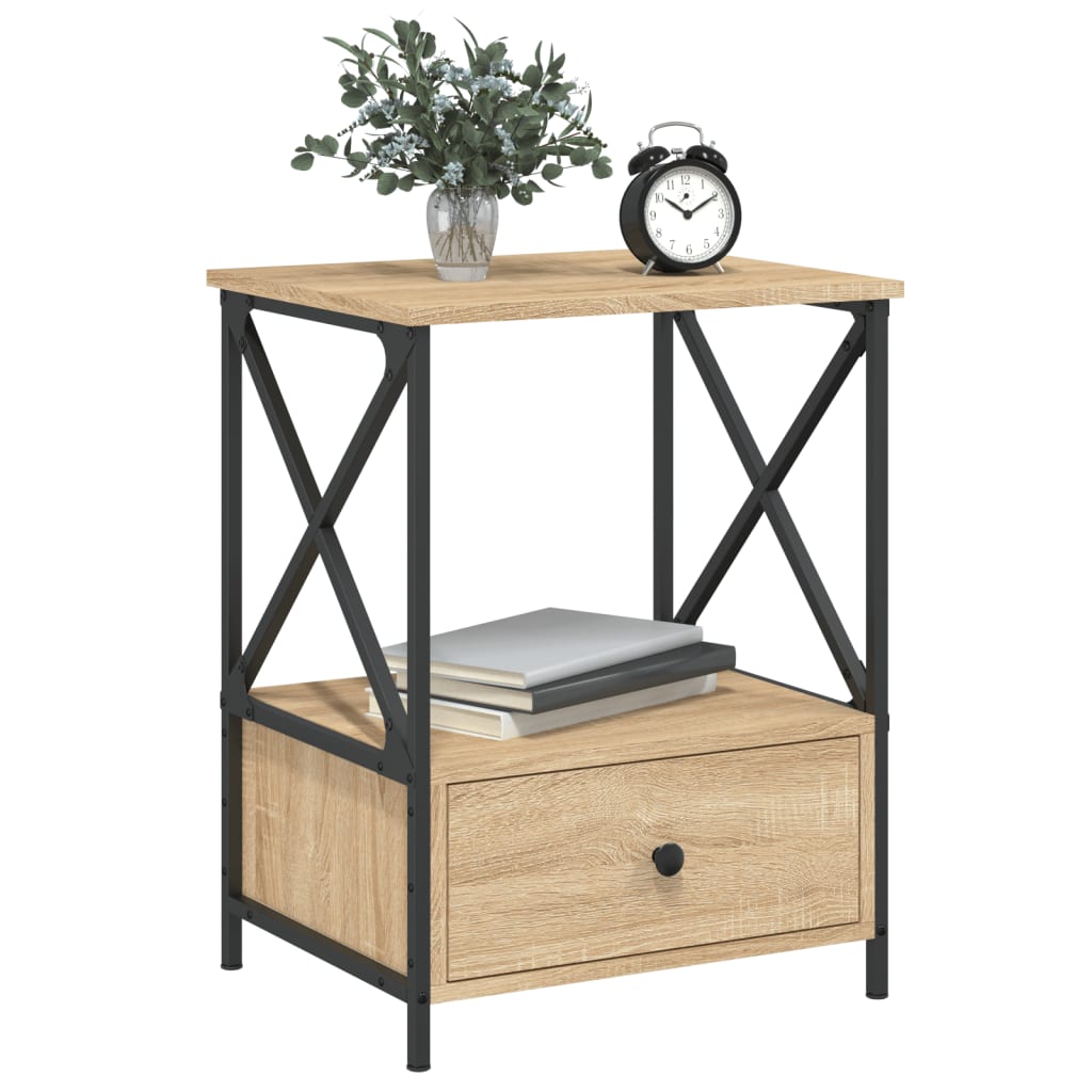 Tables de chevet 2 pcs chêne sonoma 50x41x65 cm bois ingénierie - XIOS