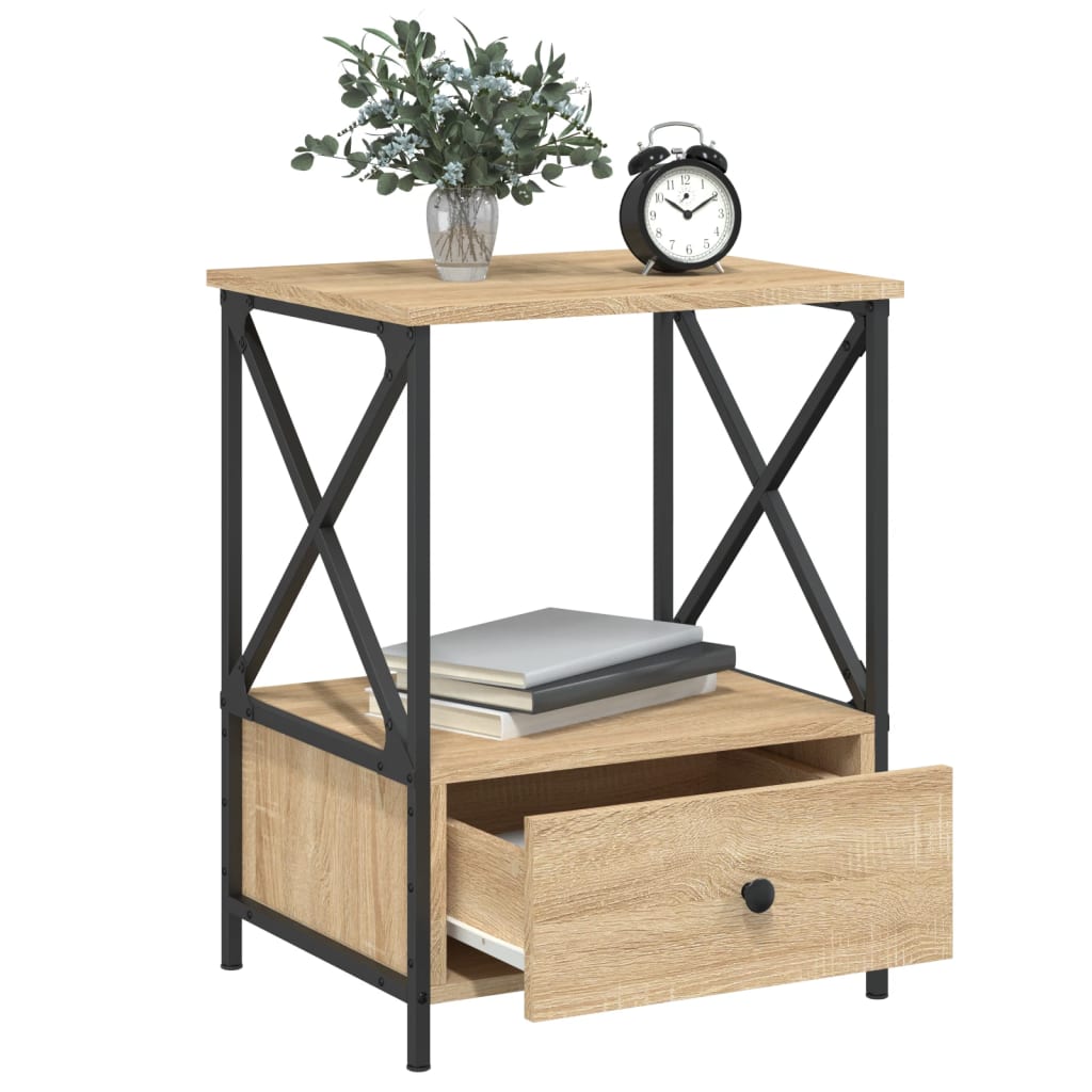 Tables de chevet 2 pcs chêne sonoma 50x41x65 cm bois ingénierie - XIOS