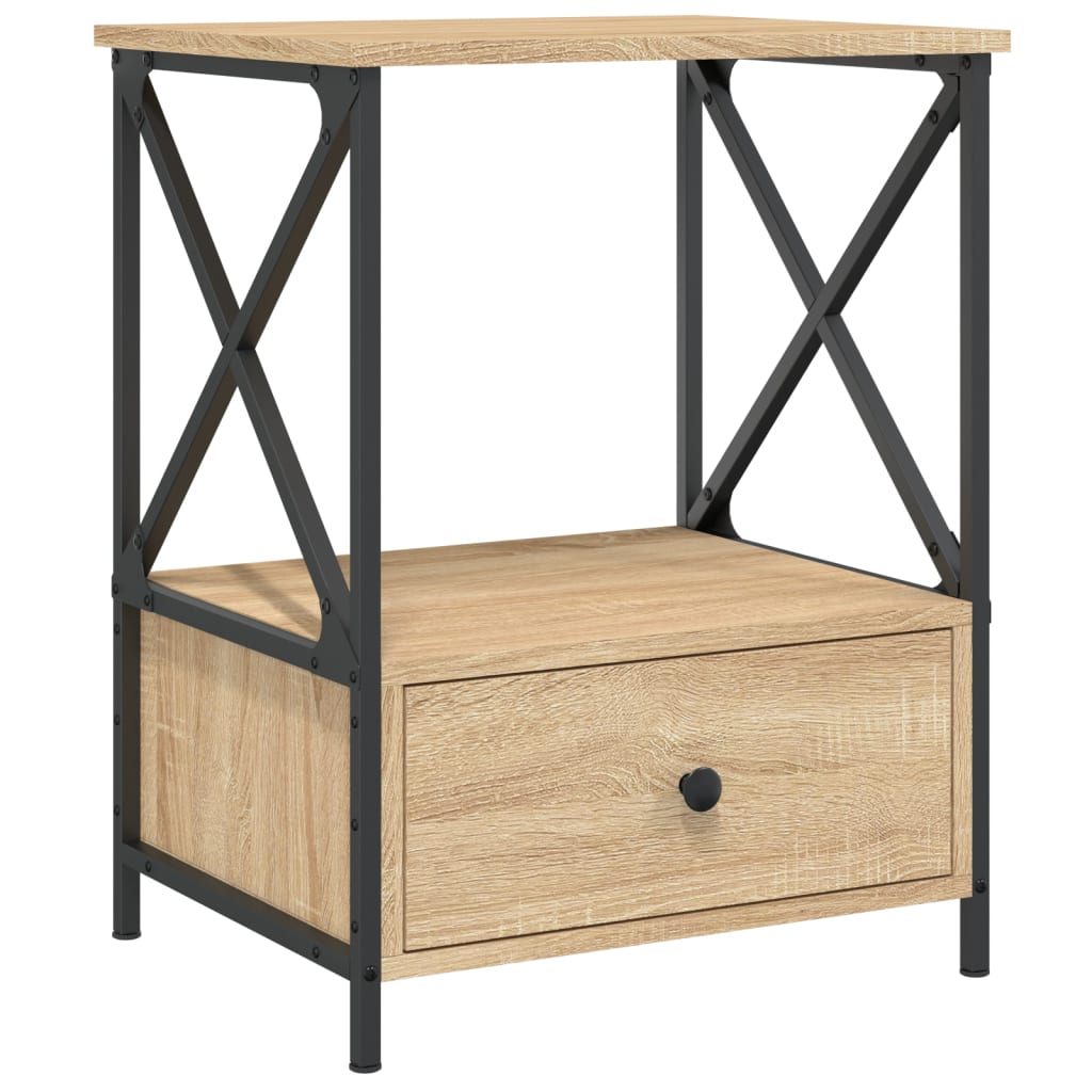Tables de chevet 2 pcs chêne sonoma 50x41x65 cm bois ingénierie - XIOS