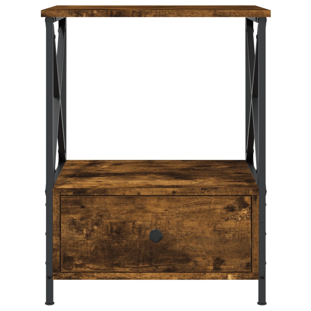 Tables de chevet 2 pcs chêne fumé 50x41x65 cm bois d’ingénierie - XIOS