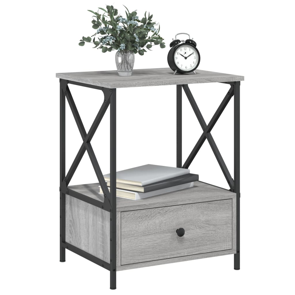 Tables de chevet 2 pcs sonoma gris 50x41x65 cm bois ingénierie - XIOS