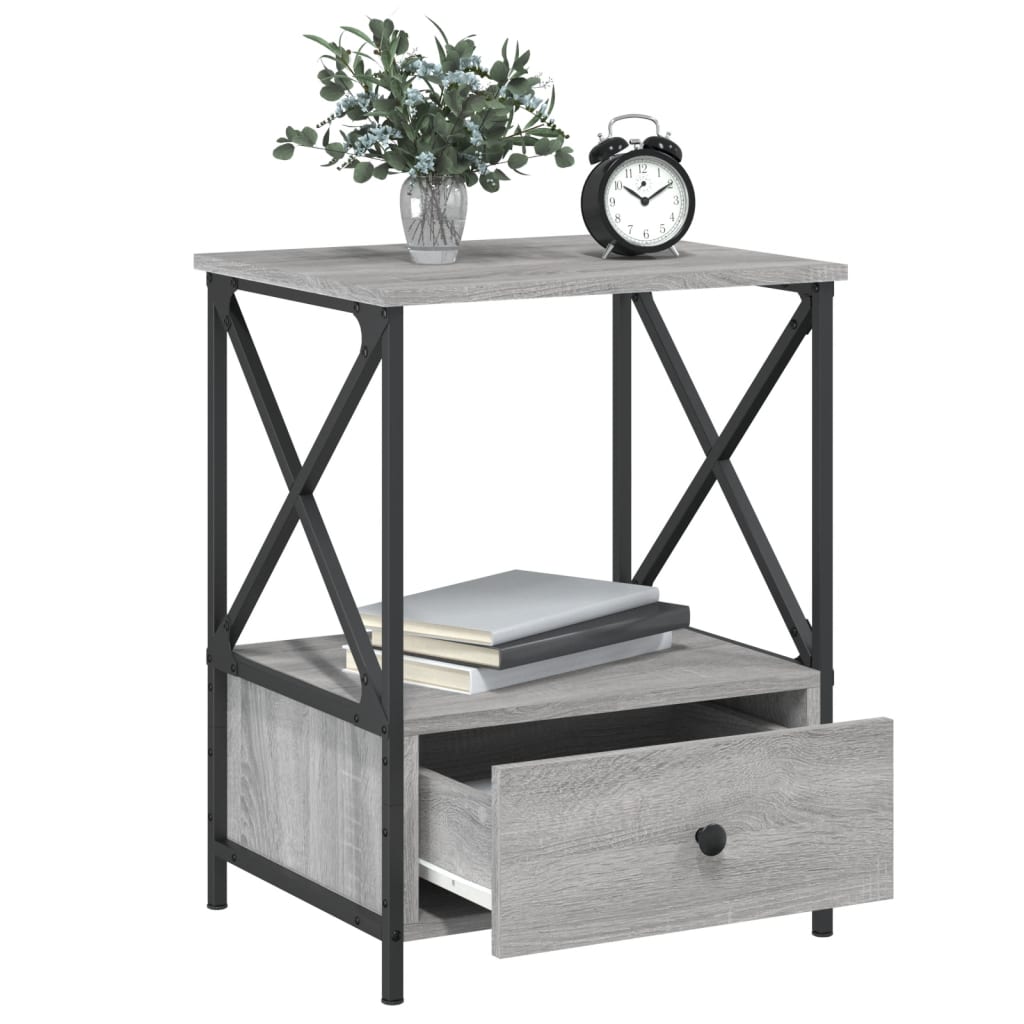 Tables de chevet 2 pcs sonoma gris 50x41x65 cm bois ingénierie - XIOS