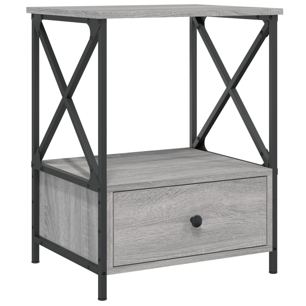 Tables de chevet 2 pcs sonoma gris 50x41x65 cm bois ingénierie - XIOS