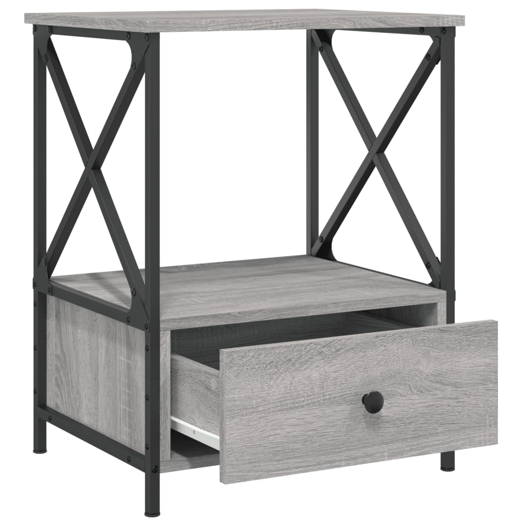 Tables de chevet 2 pcs sonoma gris 50x41x65 cm bois ingénierie - XIOS
