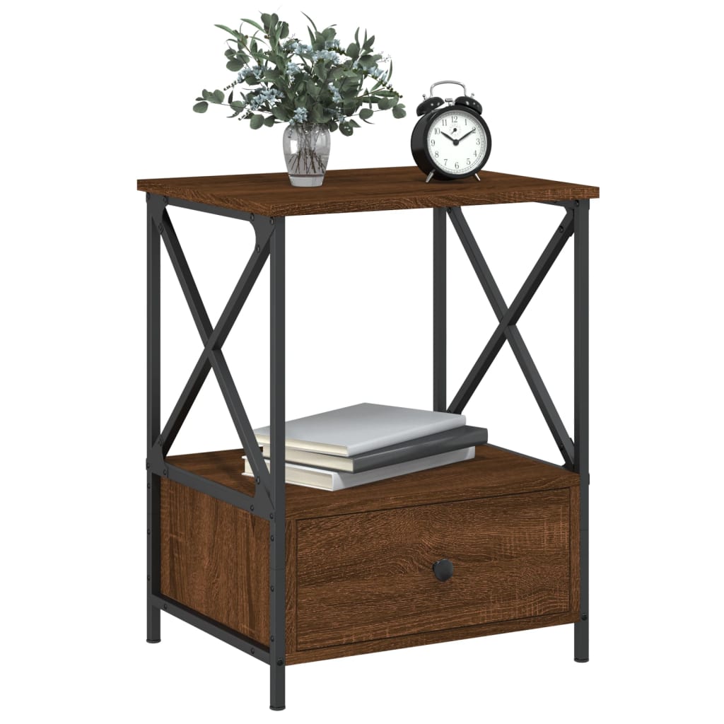 Tables de chevet 2 pcs chêne marron 50x41x65 cm bois ingénierie - XIOS