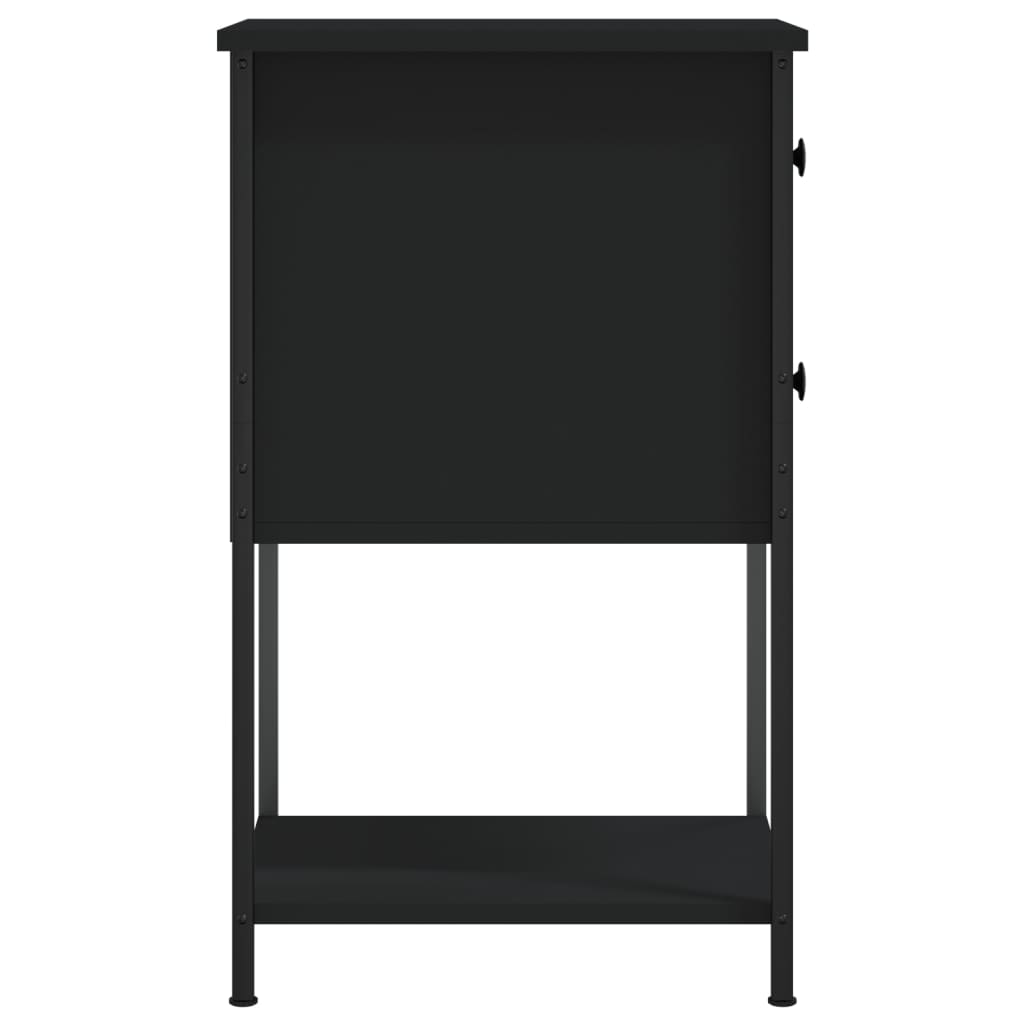 Tables de chevet 2 pcs noir 32x42x70 cm bois d'ingénierie - XIOS