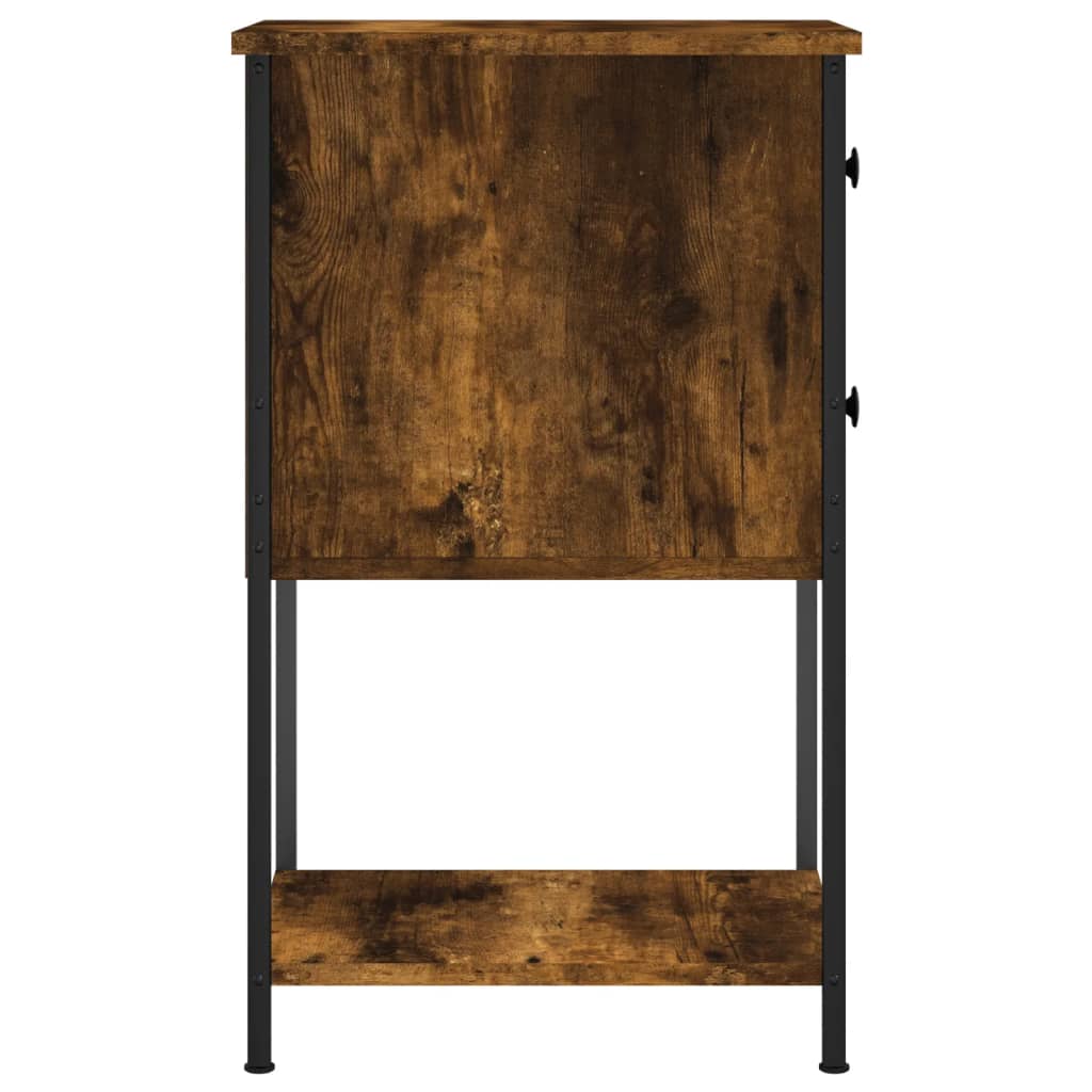 Tables de chevet 2 pcs chêne fumé 32x42x70 cm bois d'ingénierie - XIOS
