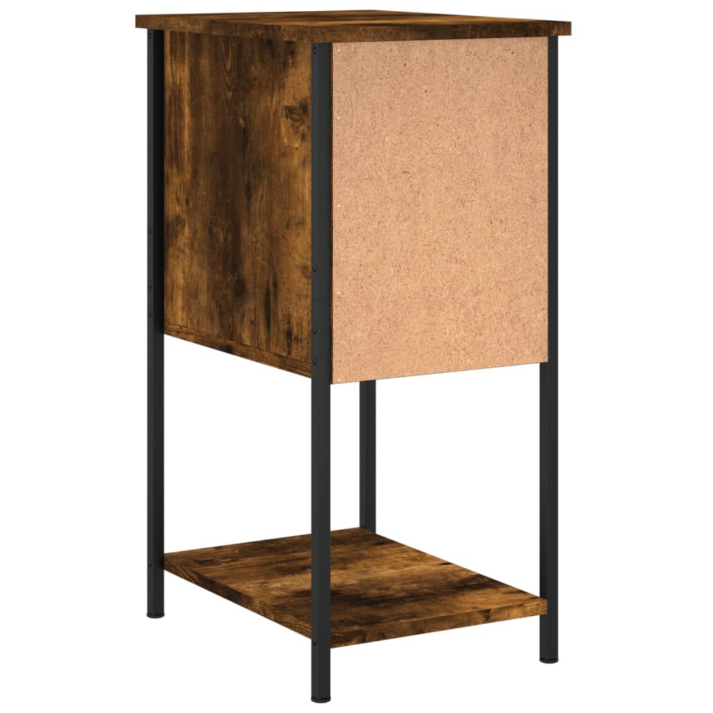 Tables de chevet 2 pcs chêne fumé 32x42x70 cm bois d'ingénierie - XIOS