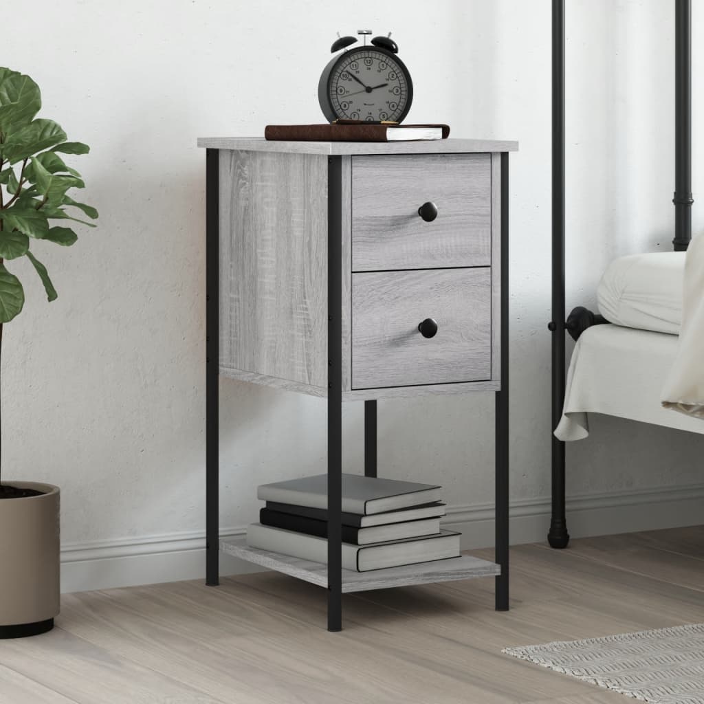 Table de chevet sonoma gris 32x42x70 cm bois d'ingénierie - XIOS