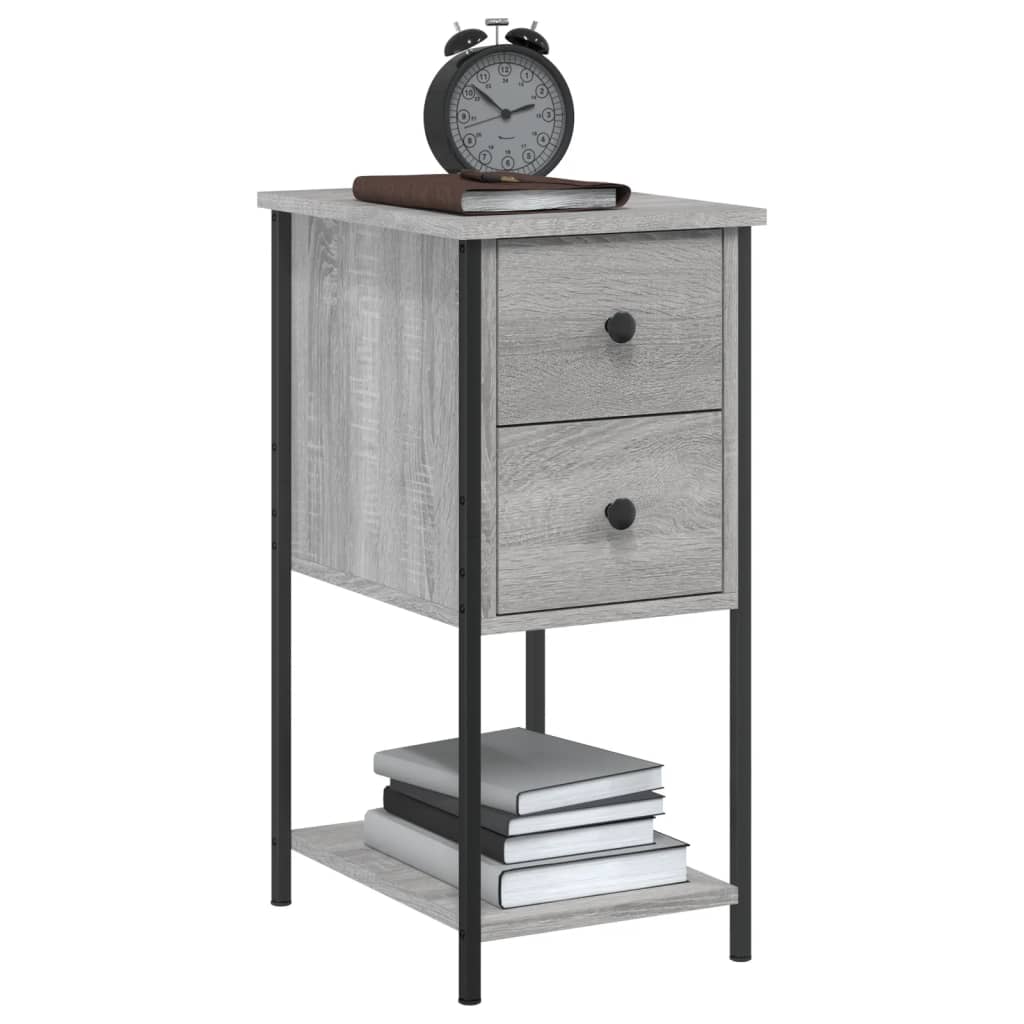 Tables de chevet 2 pcs sonoma gris 32x42x70cm bois d'ingénierie - XIOS
