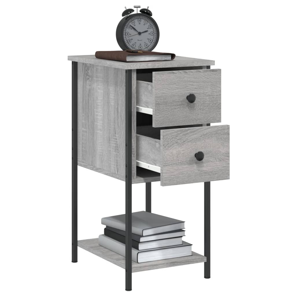 Tables de chevet 2 pcs sonoma gris 32x42x70cm bois d'ingénierie - XIOS