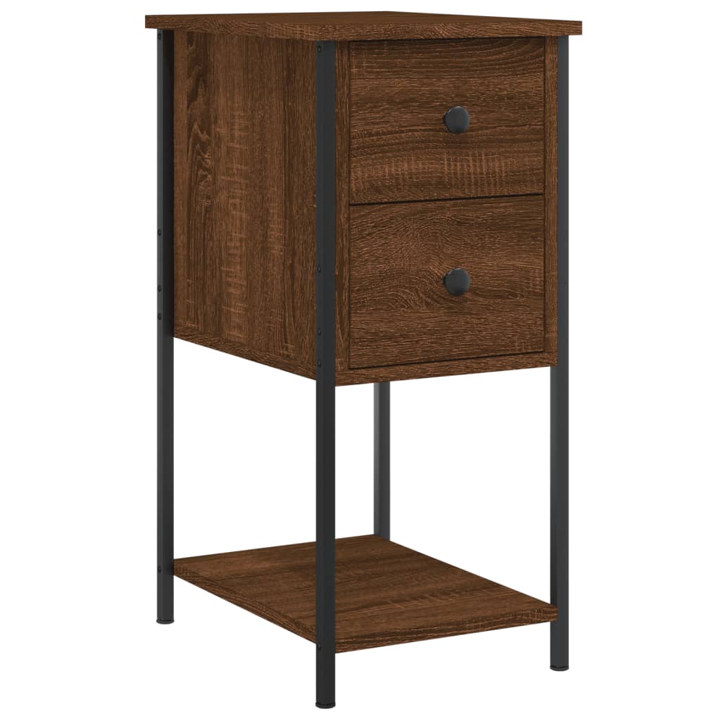 Tables de chevet 2pcs chêne marron 32x42x70cm Bois d'ingénierie - XIOS