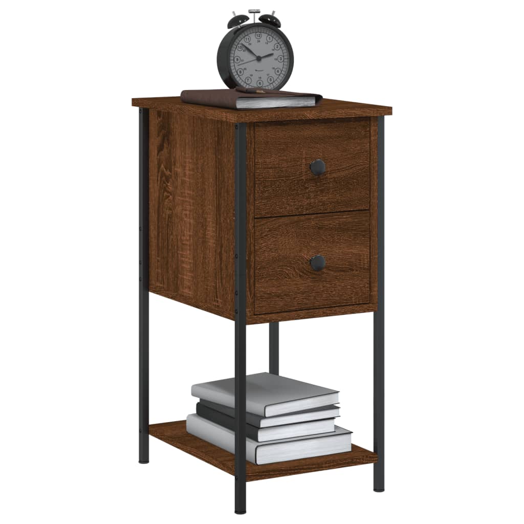 Tables de chevet 2pcs chêne marron 32x42x70cm Bois d'ingénierie - XIOS