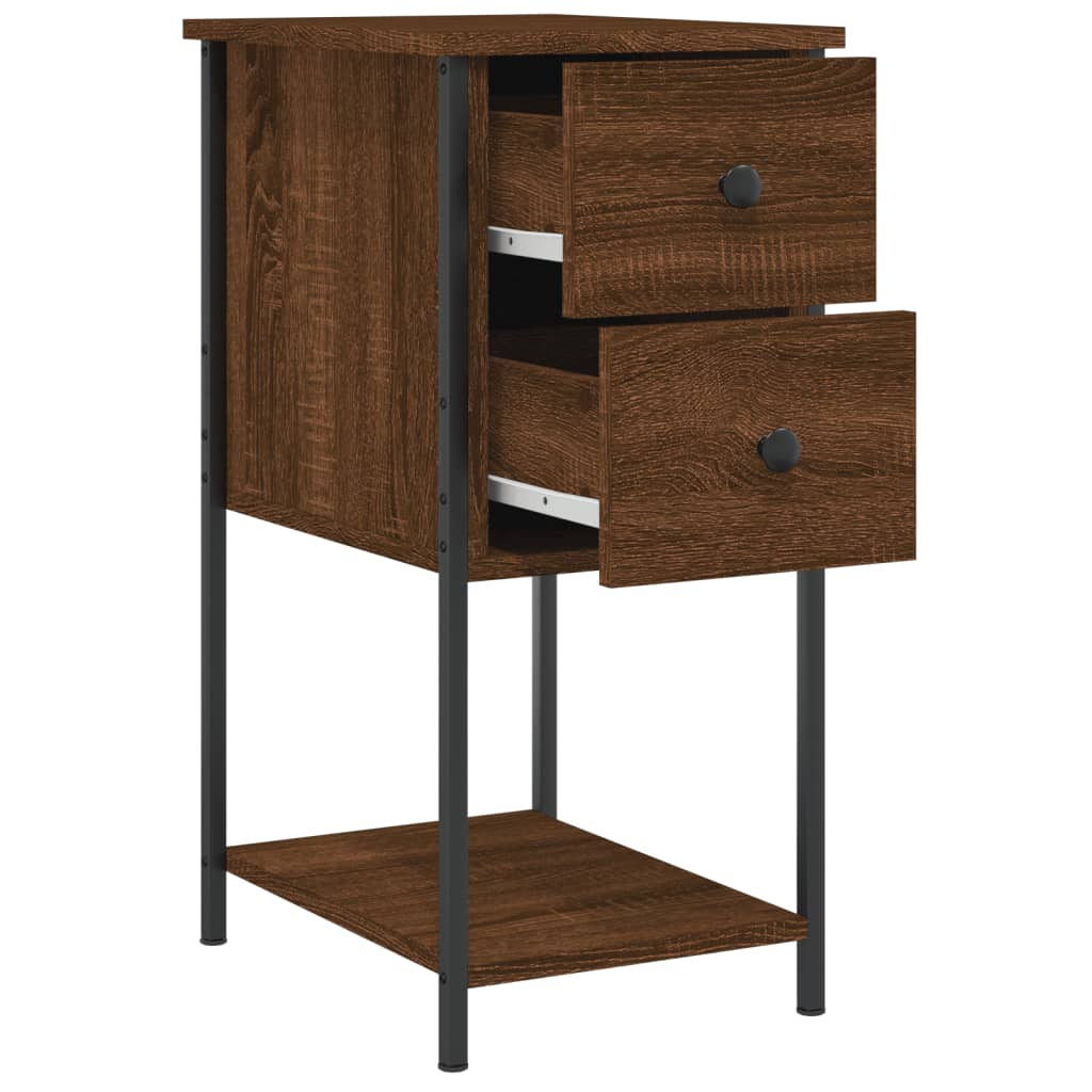 Tables de chevet 2pcs chêne marron 32x42x70cm Bois d'ingénierie - XIOS