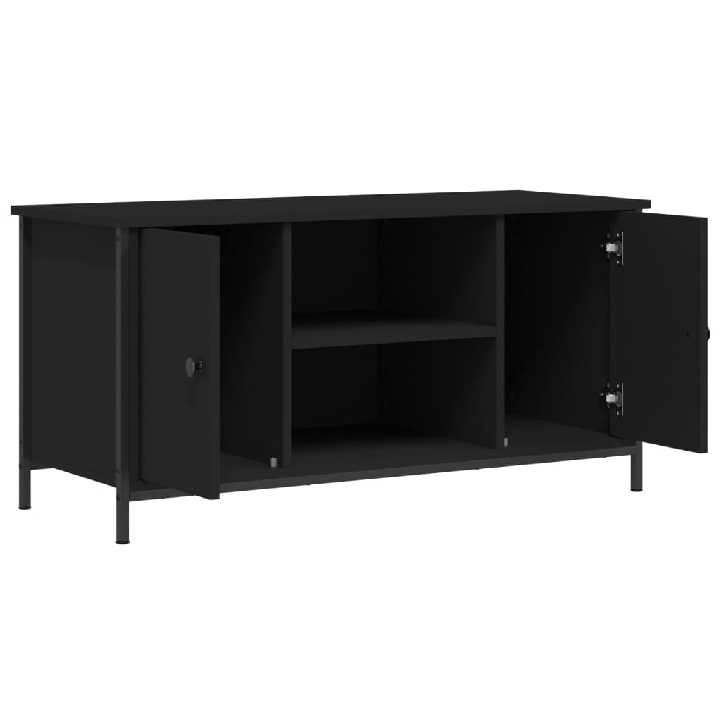 Meuble TV Noir 100x40x50 cm Bois d'ingénierie - XIOS