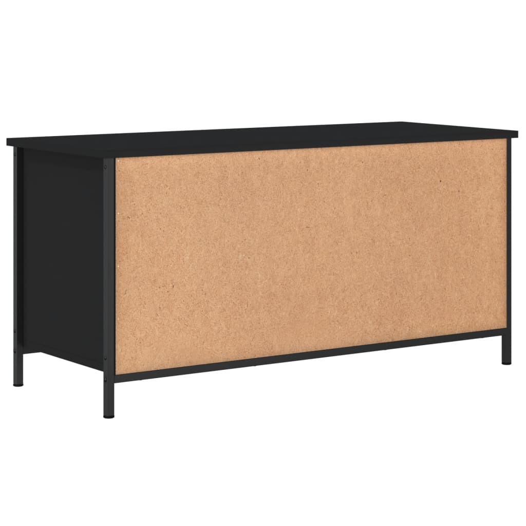Meuble TV Noir 100x40x50 cm Bois d'ingénierie - XIOS