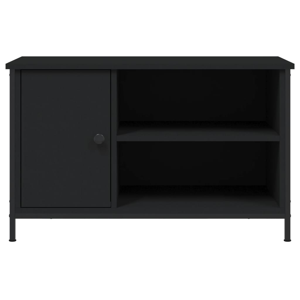 Meuble TV Noir 80x40x50 cm Bois d'ingénierie - XIOS