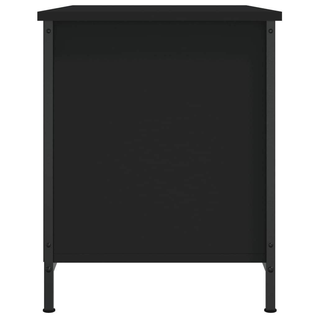 Meuble TV Noir 80x40x50 cm Bois d'ingénierie - XIOS