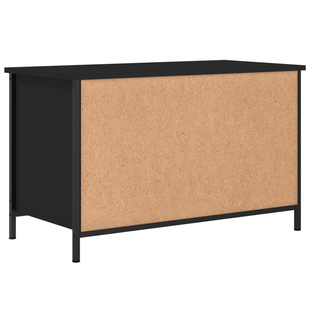 Meuble TV Noir 80x40x50 cm Bois d'ingénierie - XIOS