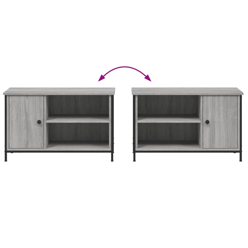 Meuble TV Sonoma gris 80x40x50 cm Bois d'ingénierie - XIOS