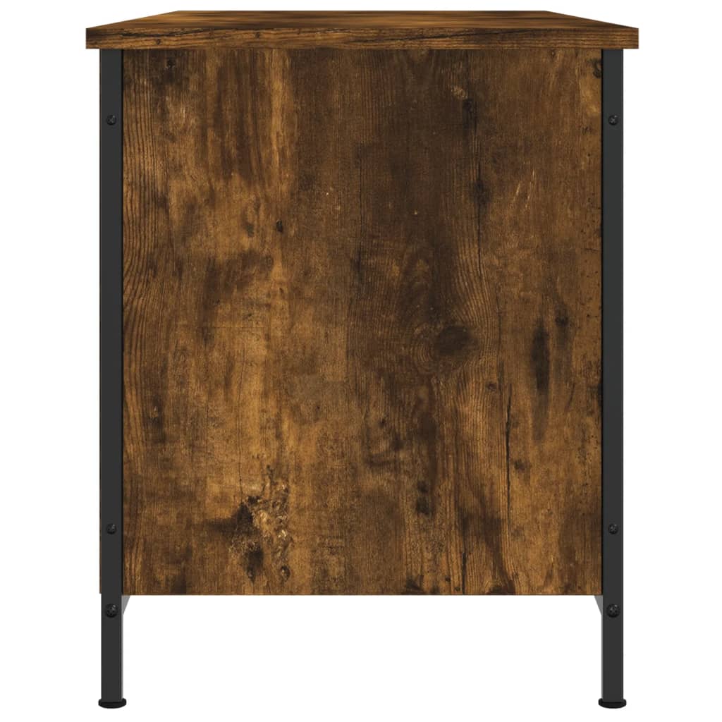 Meuble TV Chêne fumé 100x40x50 cm Bois d'ingénierie - XIOS
