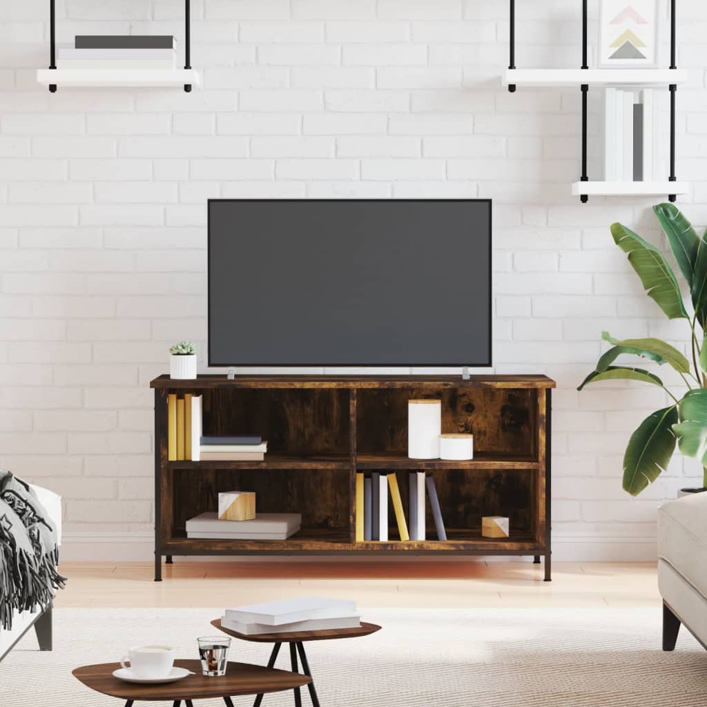 Meuble TV Chêne fumé 100x40x50 cm Bois d'ingénierie - XIOS