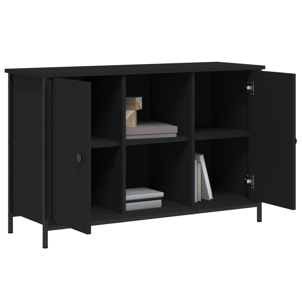 Meuble TV noir 100x35x65 cm bois d'ingénierie - XIOS