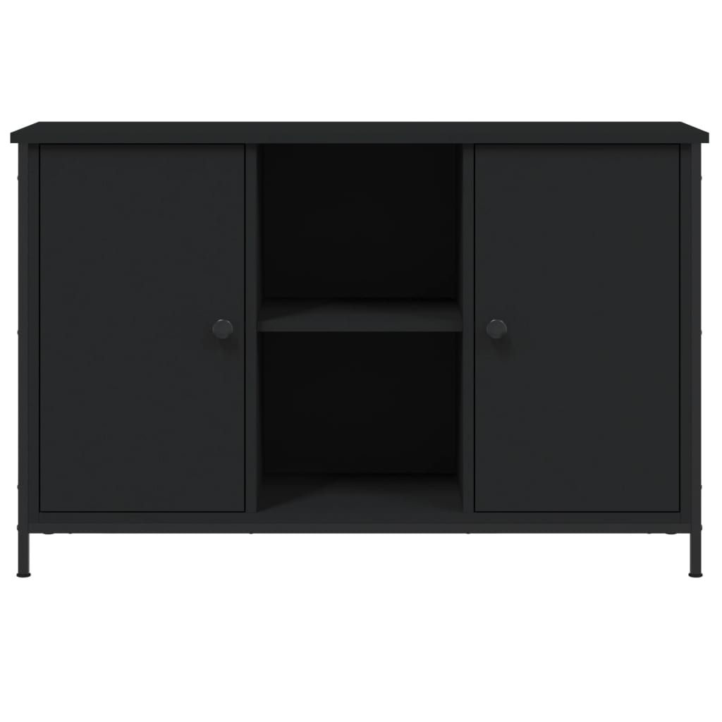 Meuble TV noir 100x35x65 cm bois d'ingénierie - XIOS