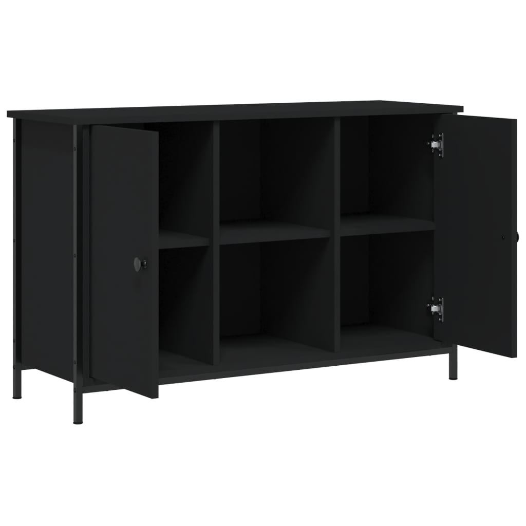 Meuble TV noir 100x35x65 cm bois d'ingénierie - XIOS