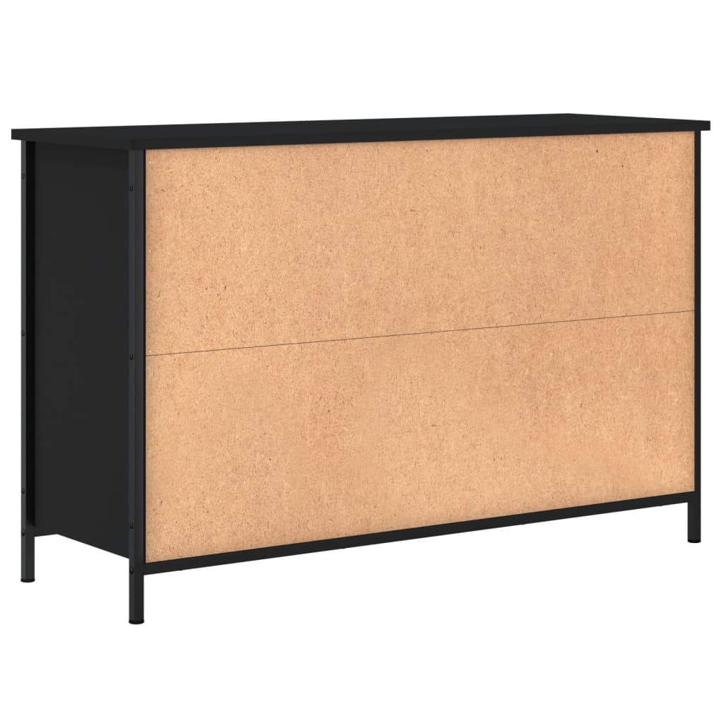 Meuble TV noir 100x35x65 cm bois d'ingénierie - XIOS