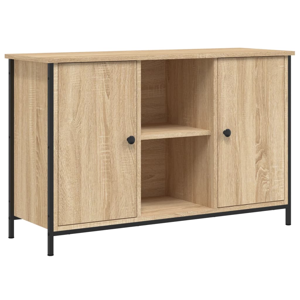 Meuble TV chêne sonoma 100x35x65 cm bois d'ingénierie - XIOS