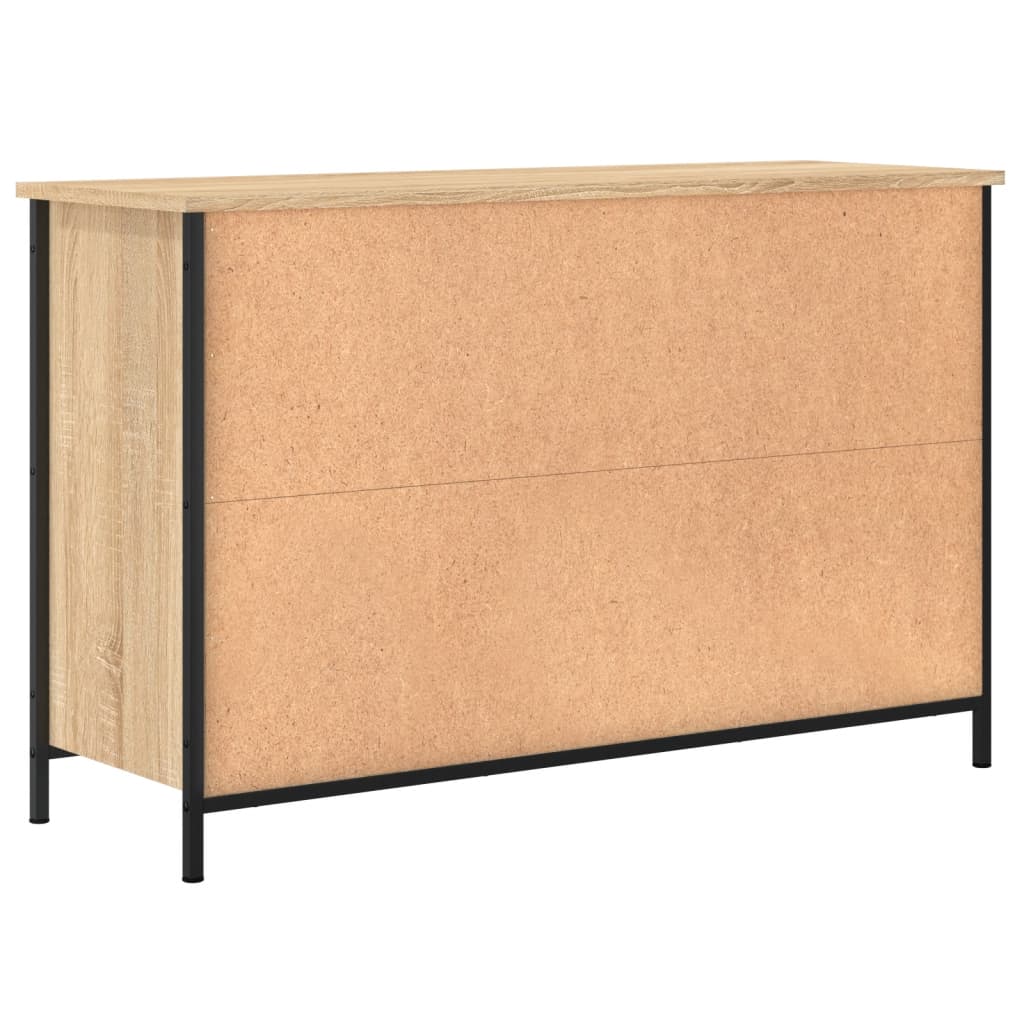 Meuble TV chêne sonoma 100x35x65 cm bois d'ingénierie - XIOS