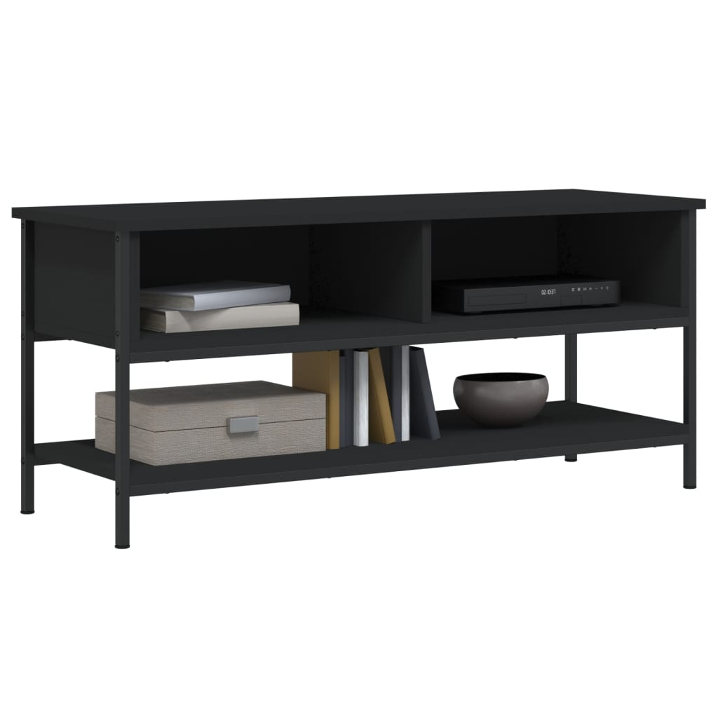 Meuble TV noir 100x35x45 cm bois d'ingénierie - XIOS