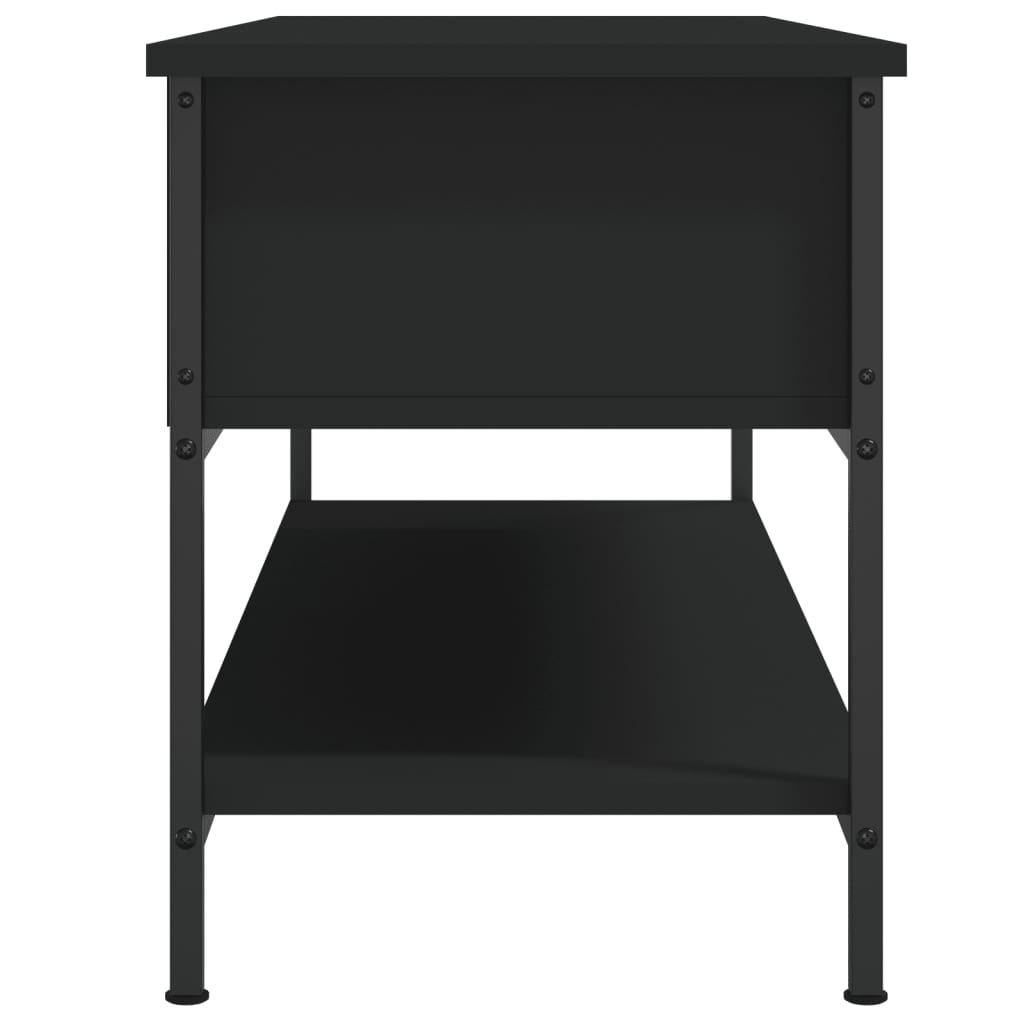 Meuble TV noir 100x35x45 cm bois d'ingénierie - XIOS