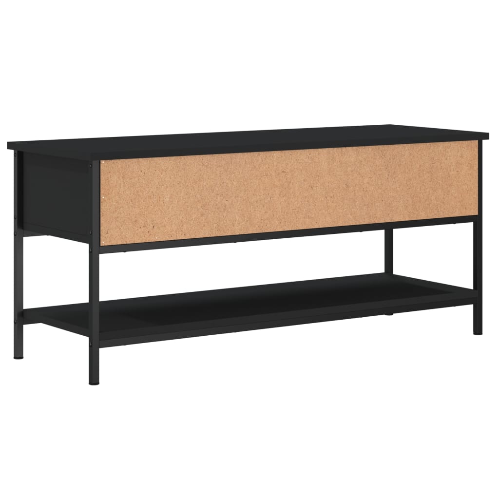 Meuble TV noir 100x35x45 cm bois d'ingénierie - XIOS