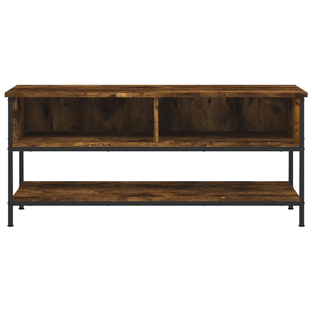 Meuble TV chêne fumé 100x35x45 cm bois d'ingénierie - XIOS