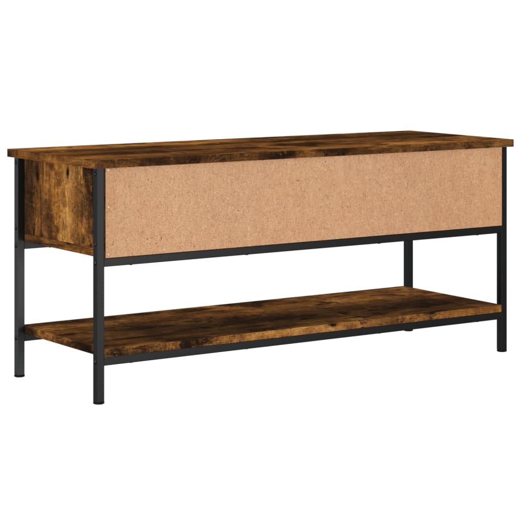 Meuble TV chêne fumé 100x35x45 cm bois d'ingénierie - XIOS