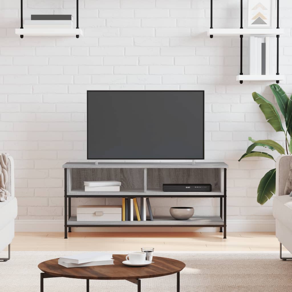 Meuble TV sonoma gris 100x35x45 cm bois d'ingénierie - XIOS