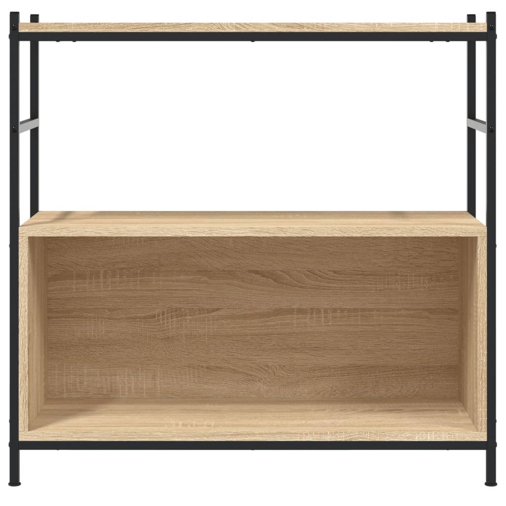 Bibliothèque chêne sonoma 80x30x78,5cm bois d'ingénierie et fer - XIOS