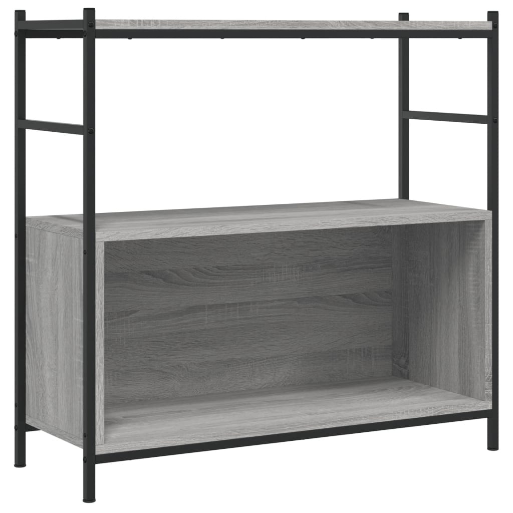Bibliothèque sonoma gris 80x30x78,5 cm bois d'ingénierie et fer - XIOS