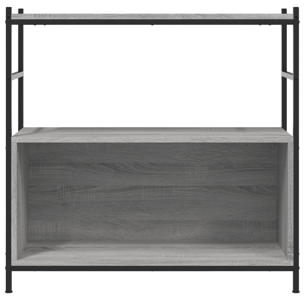 Bibliothèque sonoma gris 80x30x78,5 cm bois d'ingénierie et fer - XIOS