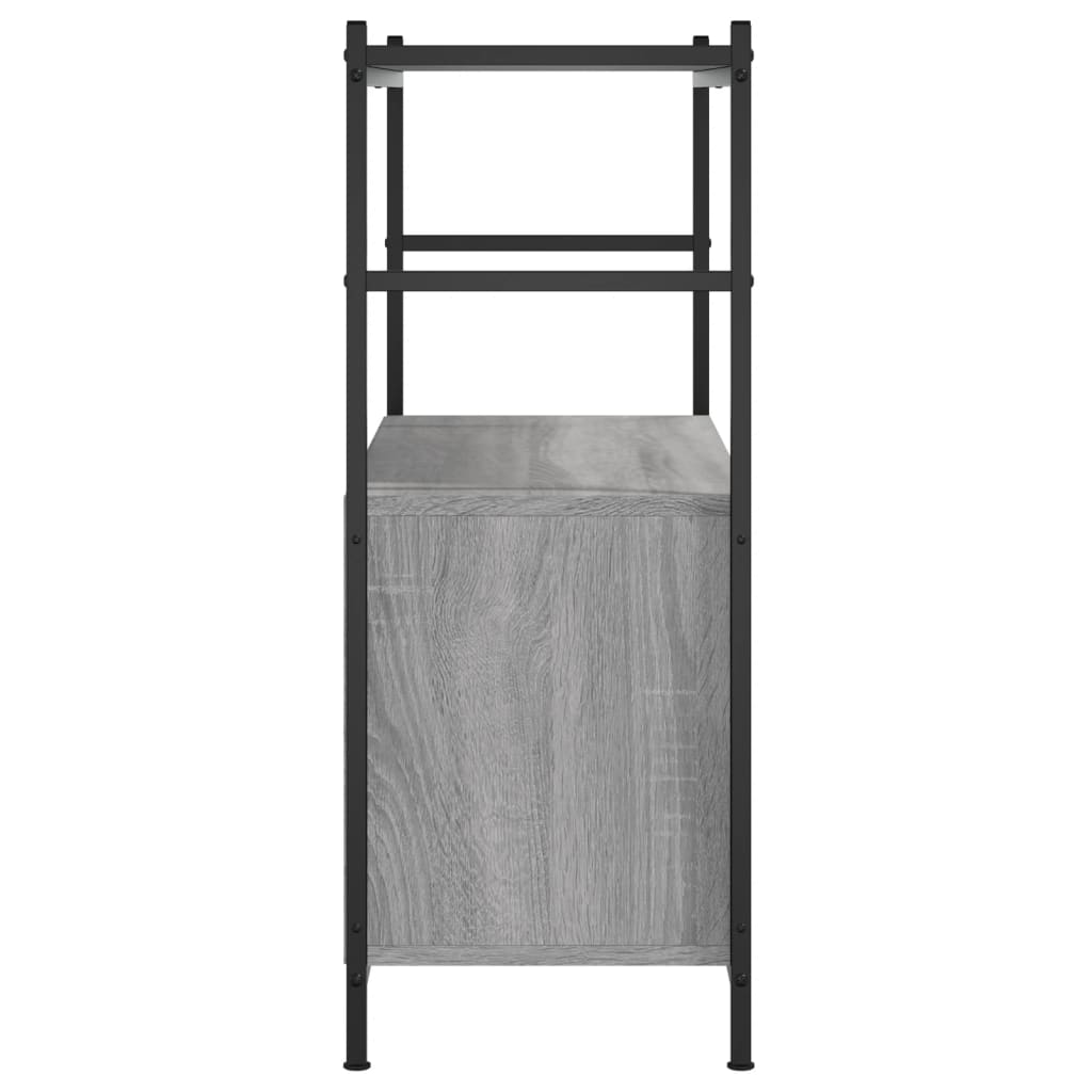 Bibliothèque sonoma gris 80x30x78,5 cm bois d'ingénierie et fer - XIOS