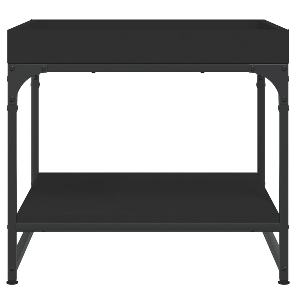 Table basse noir 49,5x49,5x45 cm bois d'ingénierie - XIOS